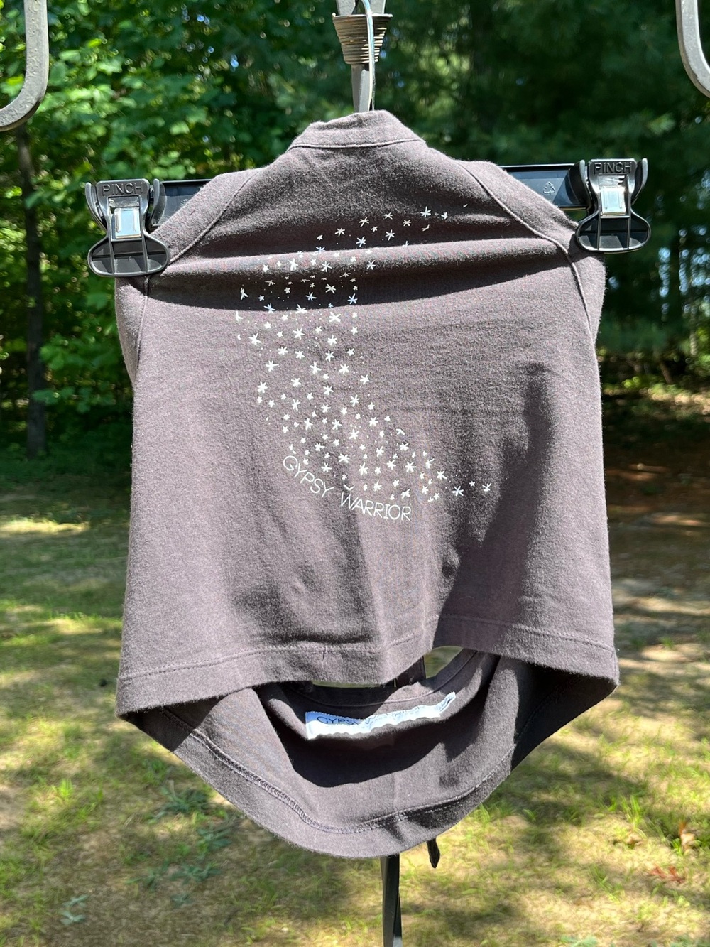 Crescent Moon Whimsigoth Witchy Halter Tank Top Cotton Size M Gray Fairy Summer